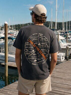 Lake of the Ozarks T-Shirt Landmarks & Marinas Graphics Upcycled Cotton Size L